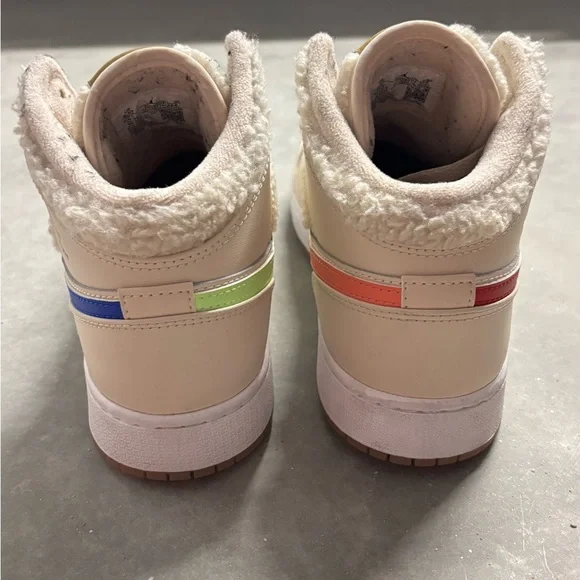 $250 Nike Air Jordan Mid Utility Fleece in Beige